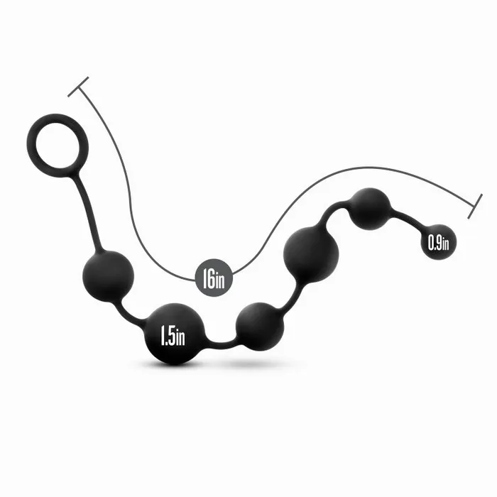 Blush Novelties Anal Adventures Platinum Silicone Large Anal Beads Black 40 cm Large Anal Beads Male Sex Toys Blush Novelties Anal Adventures Platinum Silicone Large Anal Beads Black 40 cm Large Anal Beads Male Sex Toys