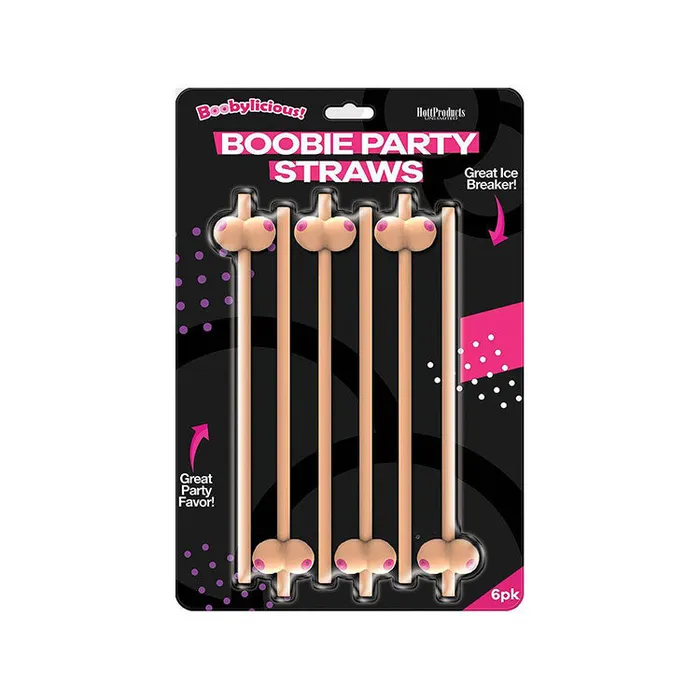Boobie Party Straw 6 Pack Hott Products Enhancers