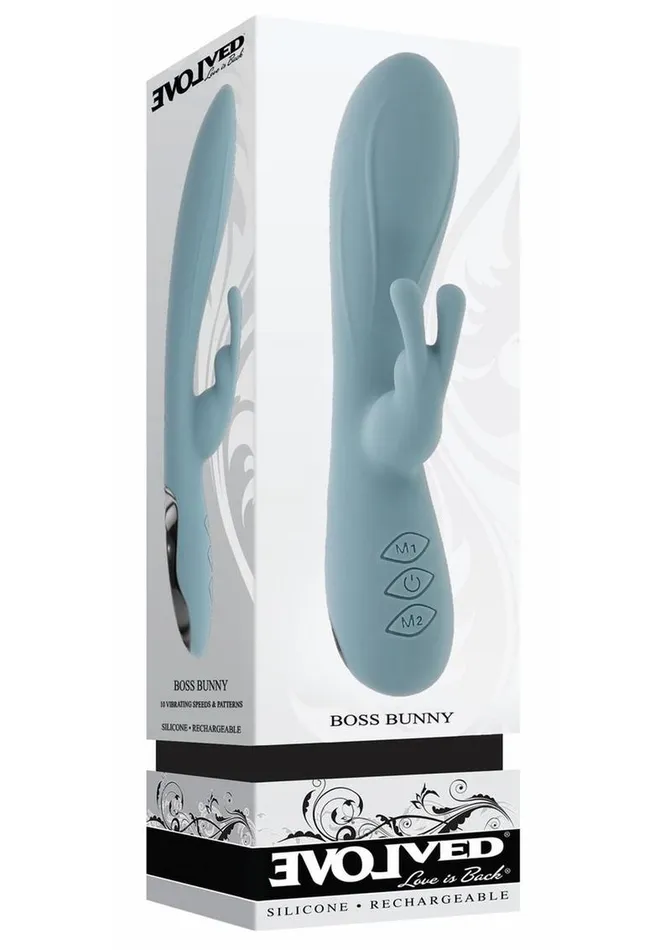 Boss Bunny Rechargeable Silicone Rabbit Vibrator Evolved Female Sex Toys