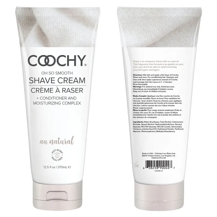 Classic Brands Female Sex Toys Coochy Shave Cream Au Natural 125 Fl Oz