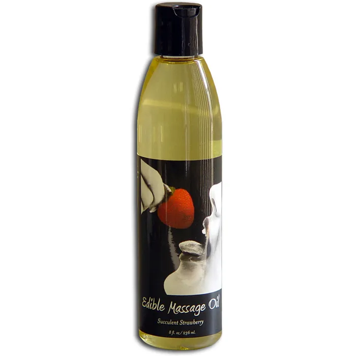 Couples Earthly Body EB Edible Massage Oil 8oz Strawberry