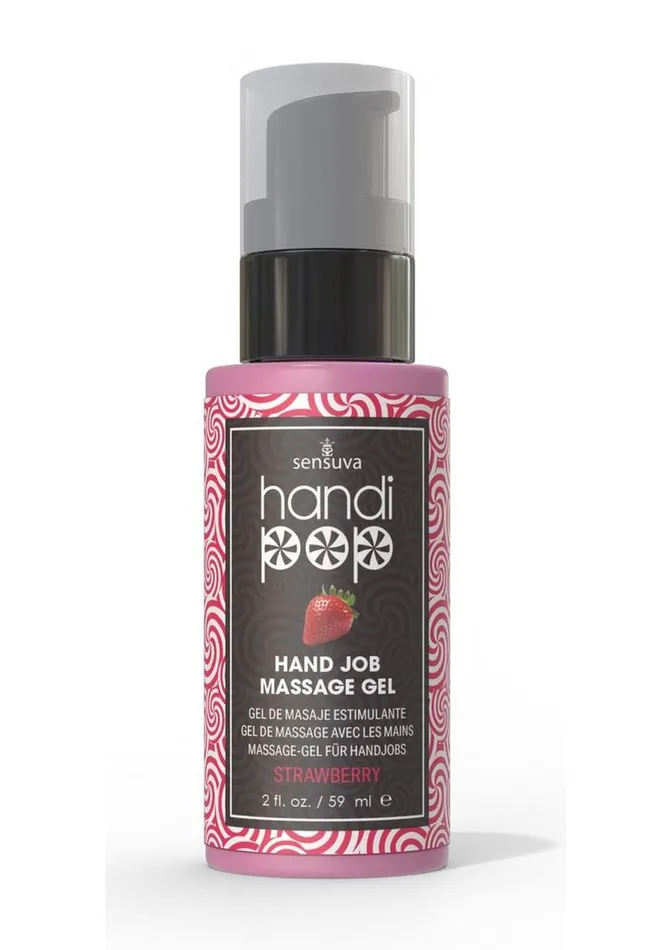 Enhancers Handipop Edible Hand Job Massage Gel Strawberry HandiPop