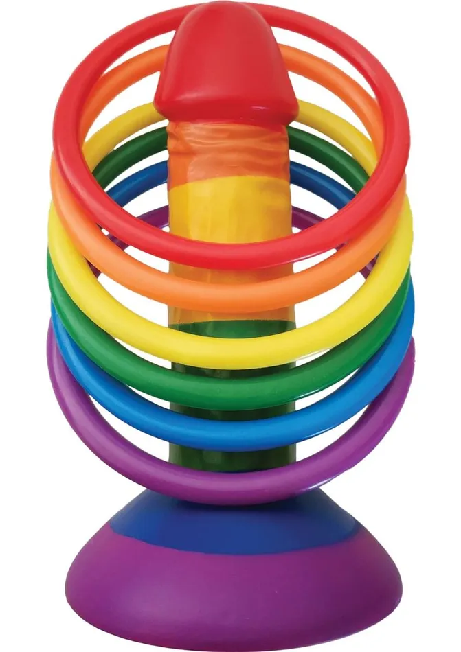 Rainbow Pecker Party Ring Toss Rainbow Male Sex Toys