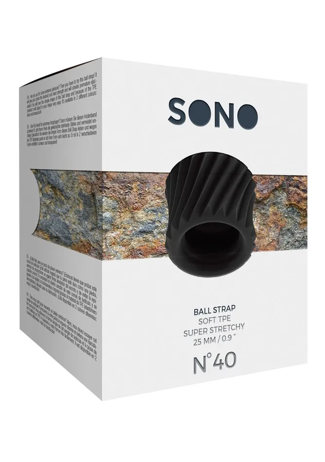 Shots Sono Anal Sono No40 Ball Strap Black