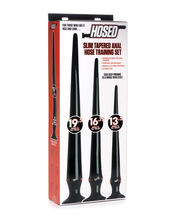 Xr LLC Anal Hosed Slim Tapered Anal Hose Trainer Kit Set of 3