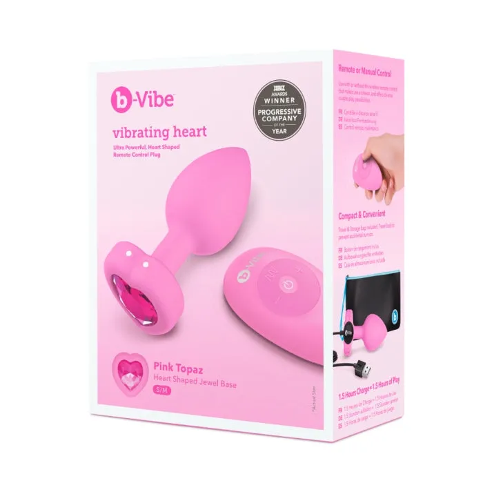 BVIBE Anal Remote Controlled Vibrating Jewel Heart Plug SM