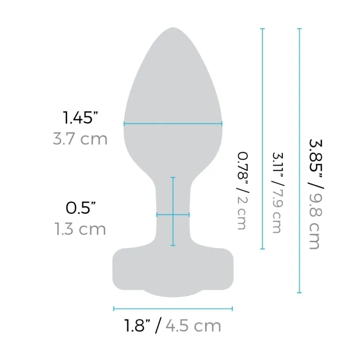 BVIBE Anal Remote Controlled Vibrating Jewel Heart Plug SM