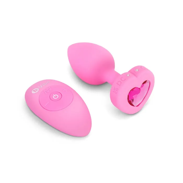 BVIBE Anal Remote Controlled Vibrating Jewel Heart Plug SM