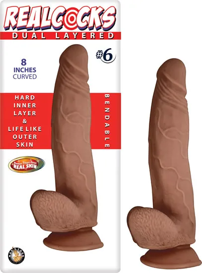 Nasstoys Dildos Real Cocks Dual Layered 6 Brown Curved 8 