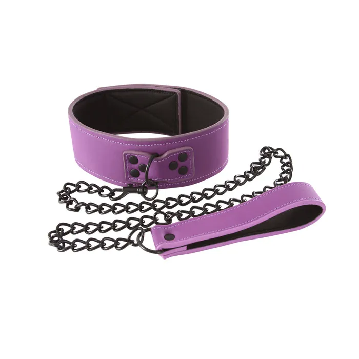 NS Novelties Vibrators Lust Bondage Collar Purple