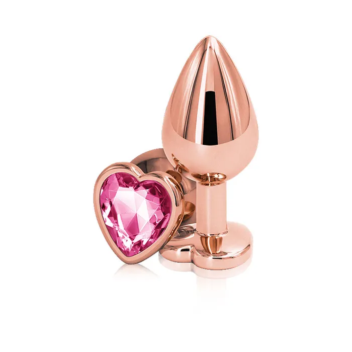 nsnovelties Anal Rear Assets Rose Gold Heart Medium Pink