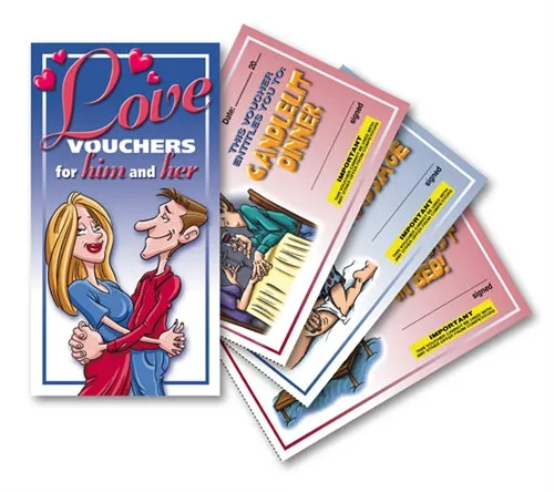 Ozze Creations Love Vouchers for Him Her Vibrators