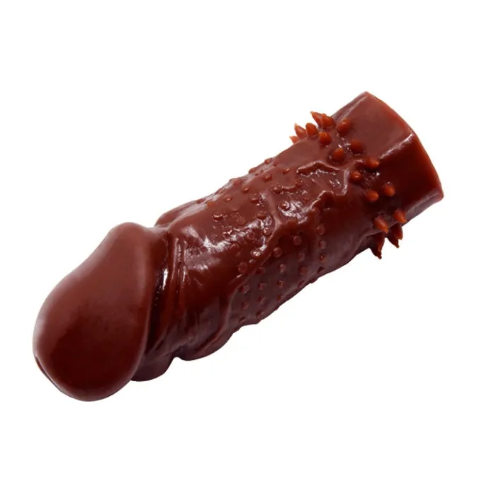 PRE Male Sex Toys Woolftooth Ribbed 5 inch Penis Sleeve Dark
