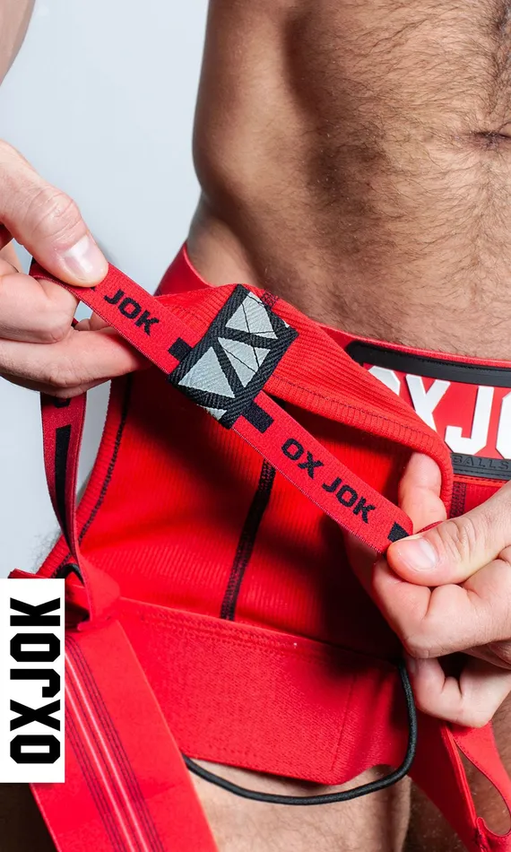 OXJok Anal Slingjock Upthrust SliderStrap Jock Red Hot Small OXJok Anal Slingjock Upthrust SliderStrap Jock Red Hot Small