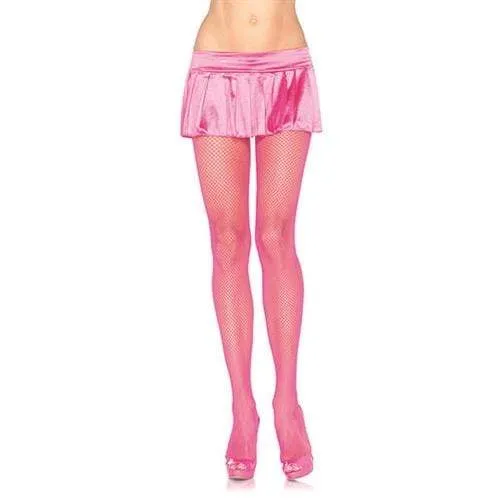 Vibrators Leg Avenue Fishnet Pantyhose One Size Neon Pink