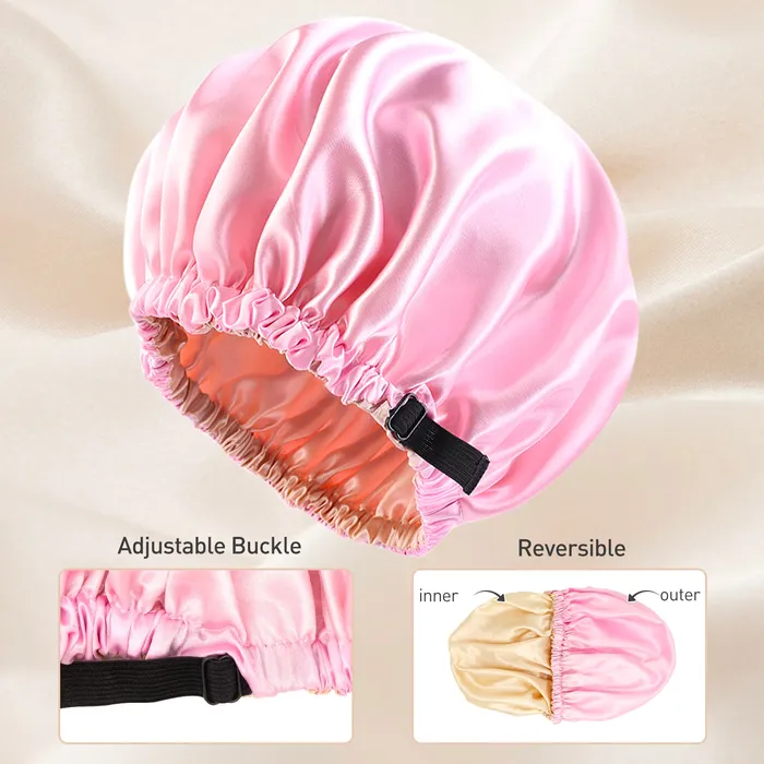 baisty Anal Silk Hair Bonnet Silk Bonnet for Sleeping Women Satin Bonnet Hair Bonnet for Sleeping Silk Bonnet for Long Curly Hair Soft Elastic Band Silk Sleep Cap