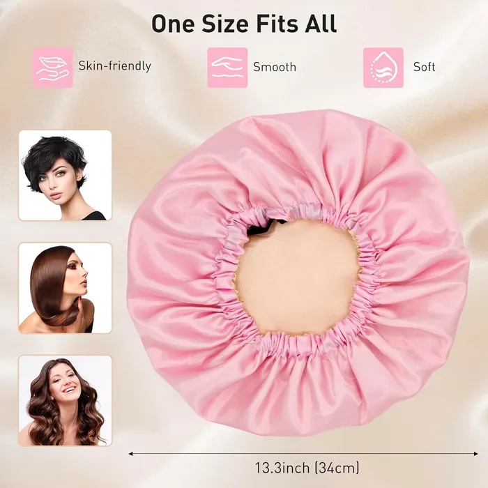 baisty Anal Silk Hair Bonnet Silk Bonnet for Sleeping Women Satin Bonnet Hair Bonnet for Sleeping Silk Bonnet for Long Curly Hair Soft Elastic Band Silk Sleep Cap