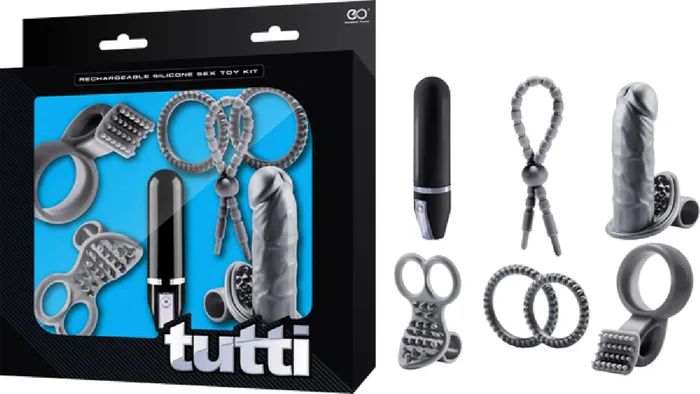 Excellent Power Couples Tutti Rechargeable Sex Toy Kit Grey Sex Toy Adult Orgasm Excellent Power Couples Tutti Rechargeable Sex Toy Kit Grey Sex Toy Adult Orgasm