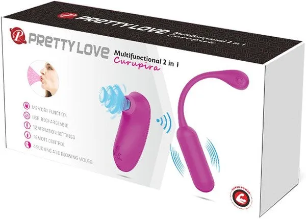 Multifunctional 2 In 1 Curupira Purple Pretty Love Vibrators