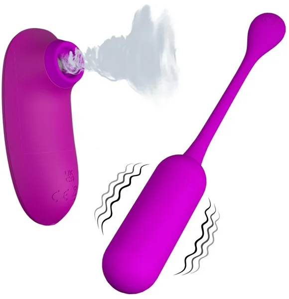 Multifunctional 2 In 1 Curupira Purple Pretty Love Vibrators