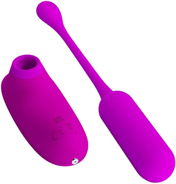 Multifunctional 2 In 1 Curupira Purple Pretty Love Vibrators