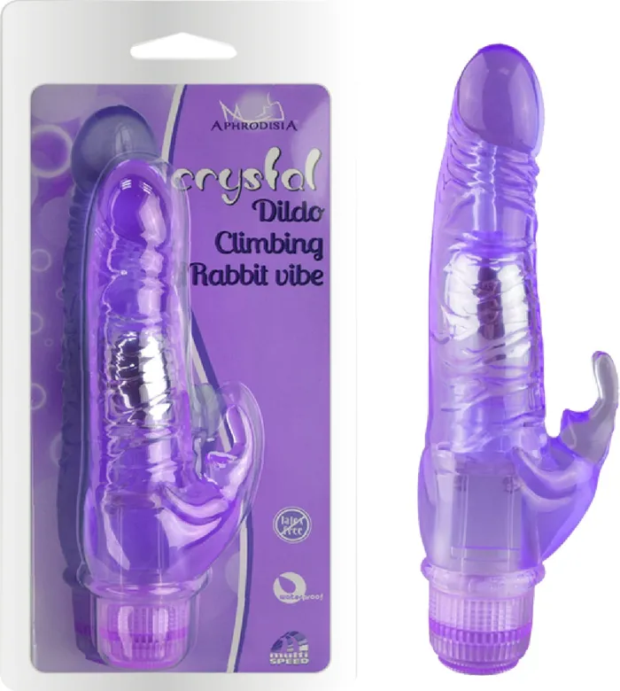 Vibrators Crystal Dildo Climbing Rabbit Vibe Purple Sex Toy Adult Pleasure LaViva