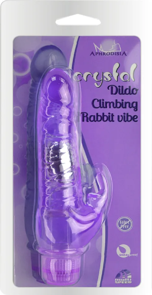 Vibrators Crystal Dildo Climbing Rabbit Vibe Purple Sex Toy Adult Pleasure LaViva
