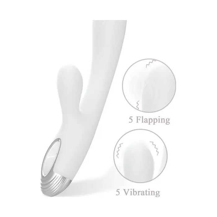 Vibrators Drywell Pada Rabbit and GSpot Pulsing Vibrator White