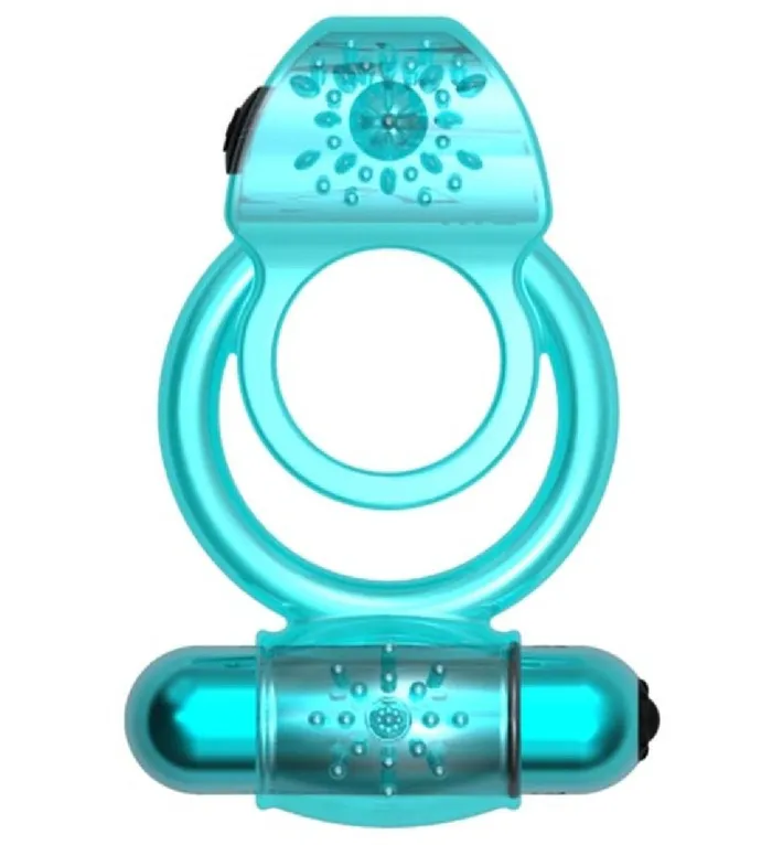 Xsales Couples Colby Twin Vibrating Cock Ring Purple Sex Toy Adult Pleasure