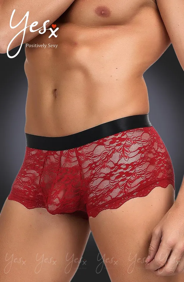 YesX YX976 Mens Boxer Brief RedBlack YesX Anal