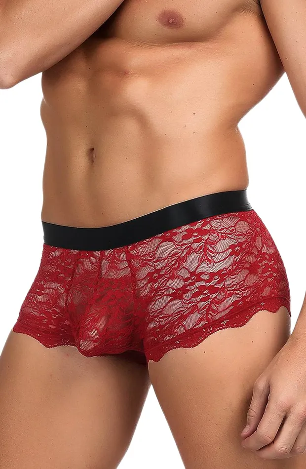YesX YX976 Mens Boxer Brief RedBlack YesX Anal