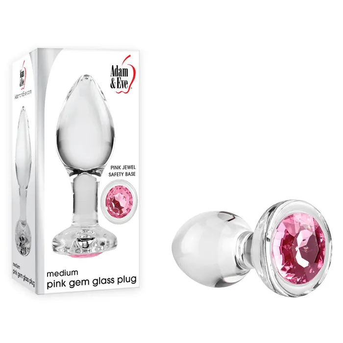 Adam Eve PINK GEM GLASS PLUG MEDIUM Glass 87 cm Butt Plug with Pink Gem Base Adam Eve Anal Adam Eve PINK GEM GLASS PLUG MEDIUM Glass 87 cm Butt Plug with Pink Gem Base Adam Eve Anal