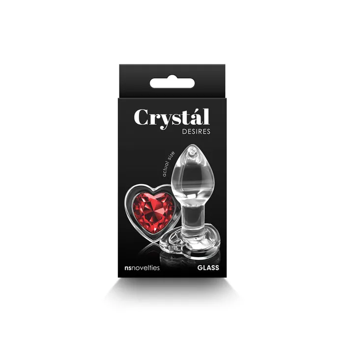 Crystal Desires Red Heart Small Glass 73 cm Butt Plug with Red Heart Gem Base NS Novelties Anal Crystal Desires Red Heart Small Glass 73 cm Butt Plug with Red Heart Gem Base NS Novelties Anal