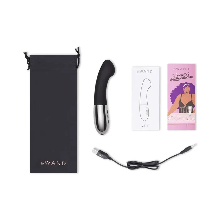 Le Wand Female Sex Toys Le Wand Gee Rechargeable Silicone GSpot Targeting Vibrator Black