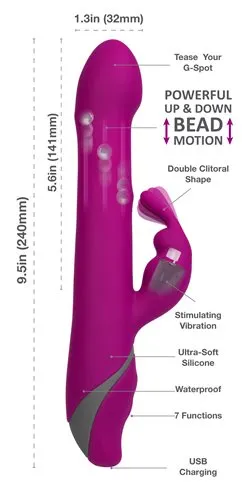 BMS Enterprises Vibrators Commotion Rhumba Raspberry
