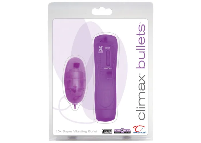 Female Sex Toys Topco Climax Bullets 10x Super Vibrating Bullet Purple