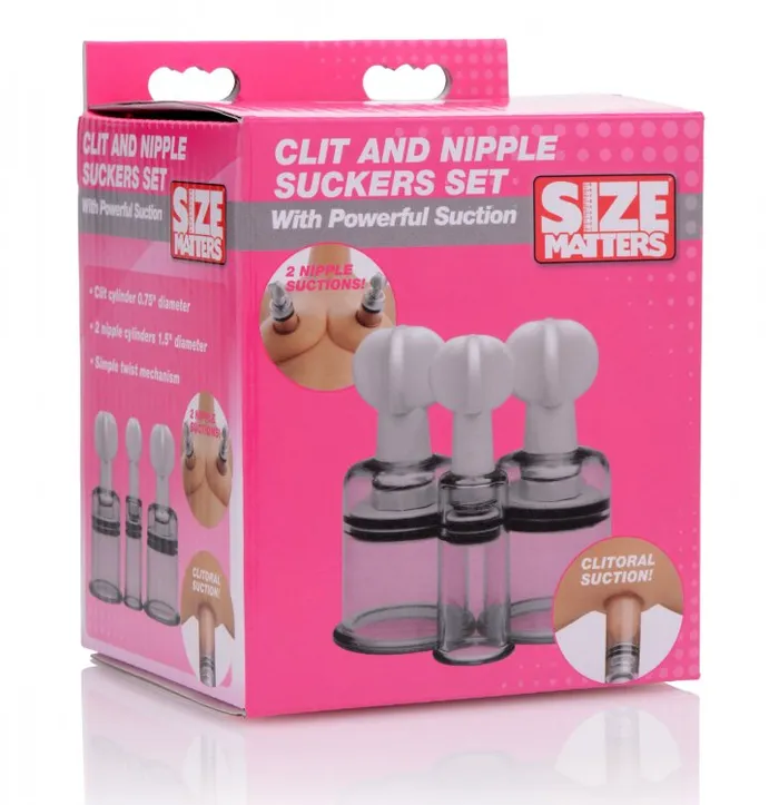 Female Sex Toys XR Brands Size Matters Clit Nipple Sucker Set