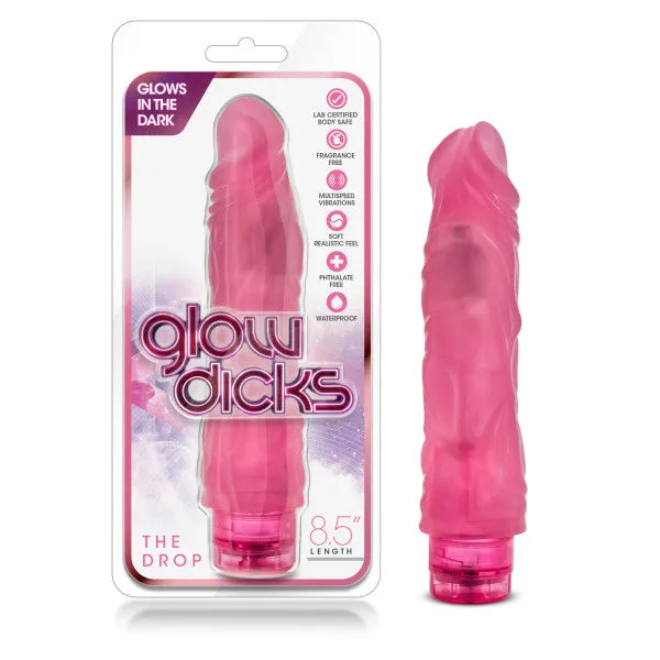 Glow Dicks Drop Pink Blush Novelties Vibrators