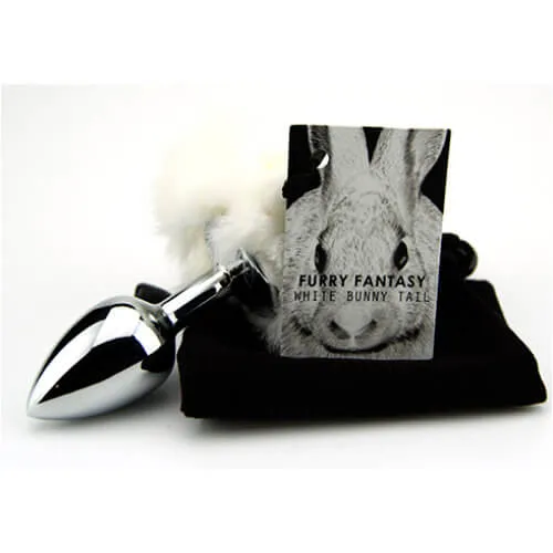 Furry Fantasy White Bunny Tail Butt Plug Furry Fantasy Anal