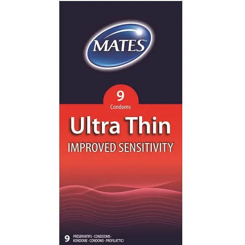 Male Sex Toys PP Products Mates Ultra Thin Condoms 9 Pack