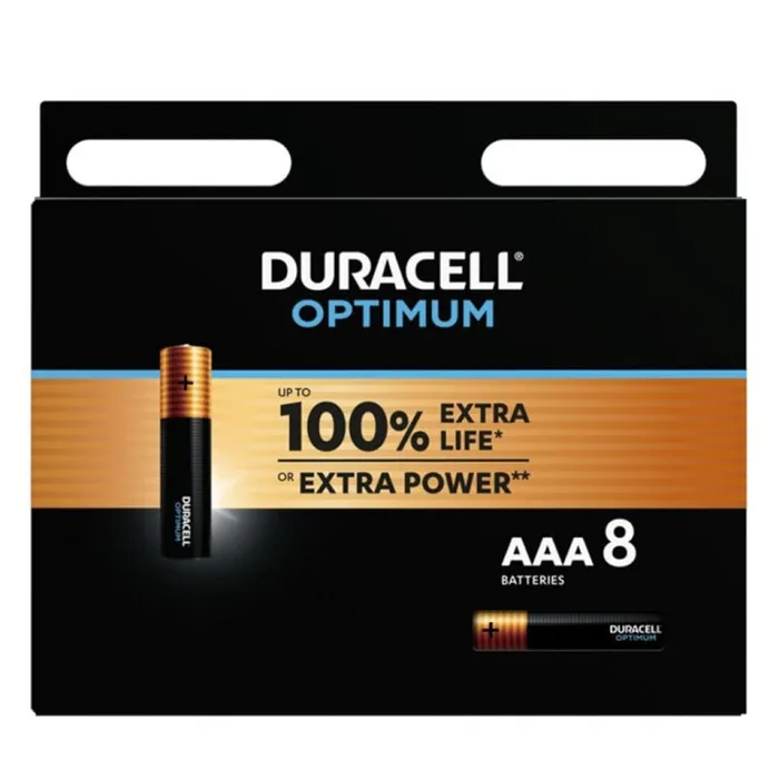 Vibrators DURACELL BATTERIA ALCALINE DURACELL OPTIMUM AAA LR03 8 UNIT