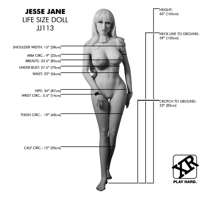 Male Sex Toys XR Brands Jesse Jane Life Size Replica