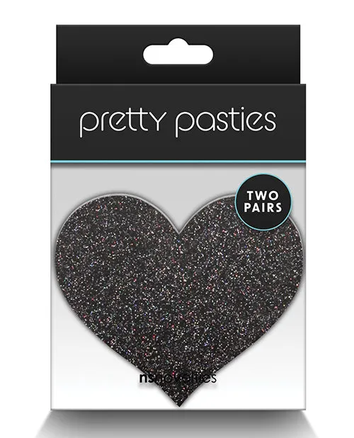 NS Novelties Pretty Pasties Glitter Hearts 2 Pair Vibrators