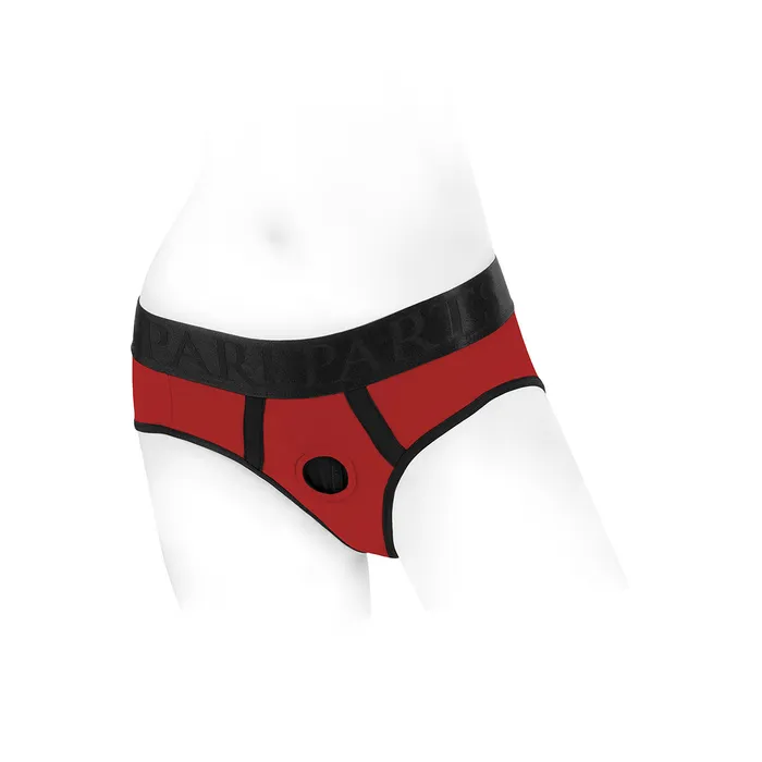 SpareParts Tomboi Harness RedBlk Nylon SpareParts Vibrators