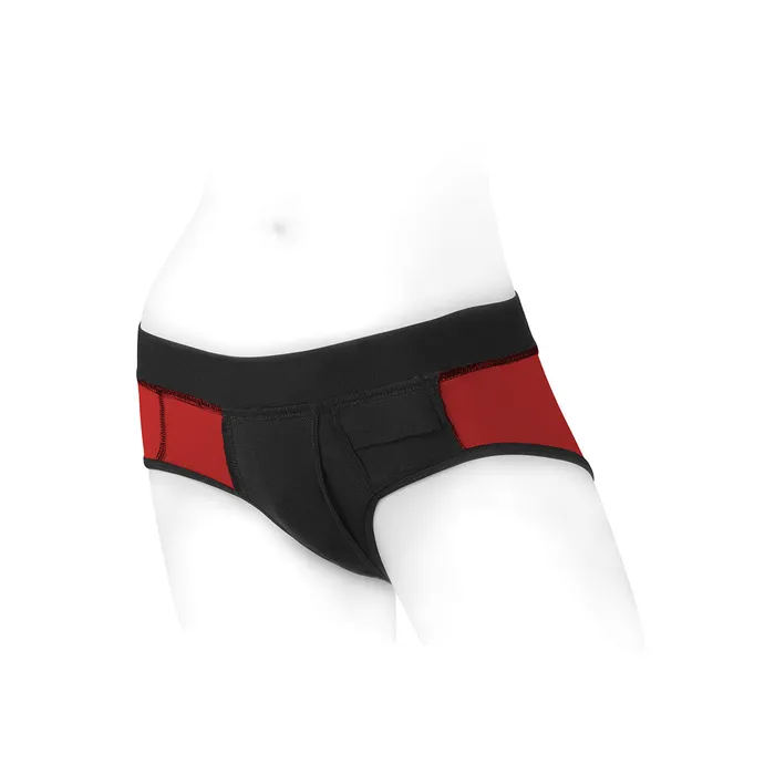 SpareParts Tomboi Harness RedBlk Nylon SpareParts Vibrators