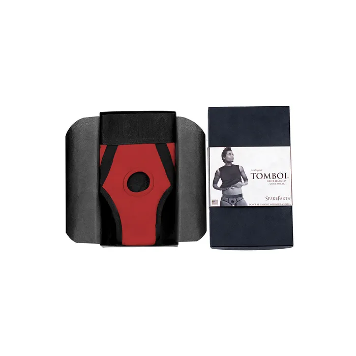SpareParts Tomboi Harness RedBlk Nylon SpareParts Vibrators