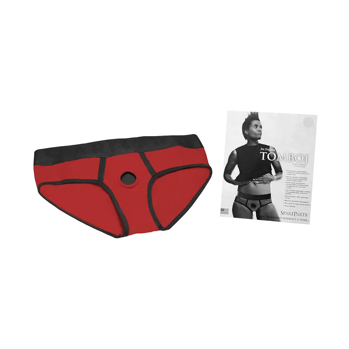 SpareParts Tomboi Harness RedBlk Nylon SpareParts Vibrators