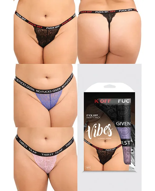 Vibes Fuck 3 Pack Thongs Assorted Colors Qn Fantasy Lingerie Vibrators