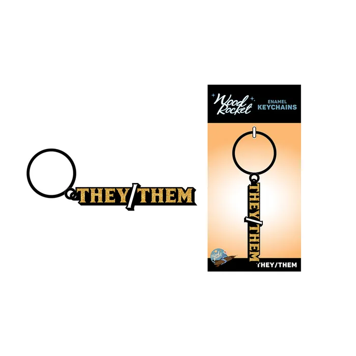 Wood Rocket Theythem Keychain Wood Rocket Vibrators