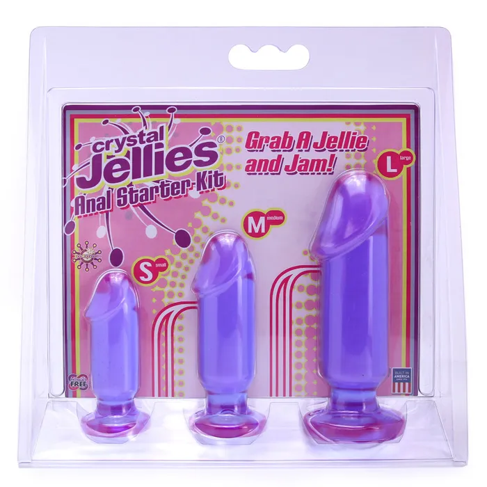 Anal Doc Johnson Crystal Jellies Anal Starter Kit in Purple
